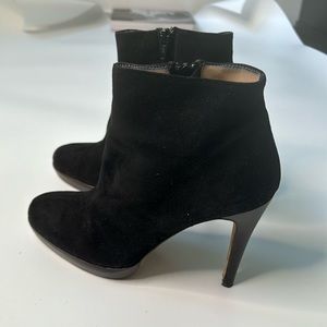 Black Suede Ankle Boots « Stivale » Shoe Boots, Luxury by Luca Luca, Size 10